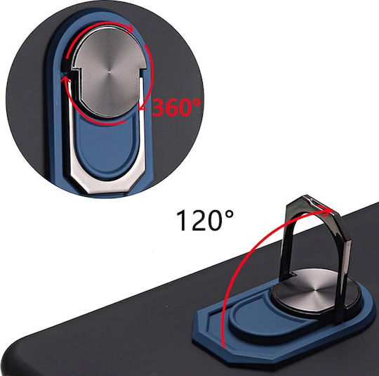 Forcell Xiaomi Mi 10 Lite Schutz Ring Silikon Handyhülle Schwarz Blau