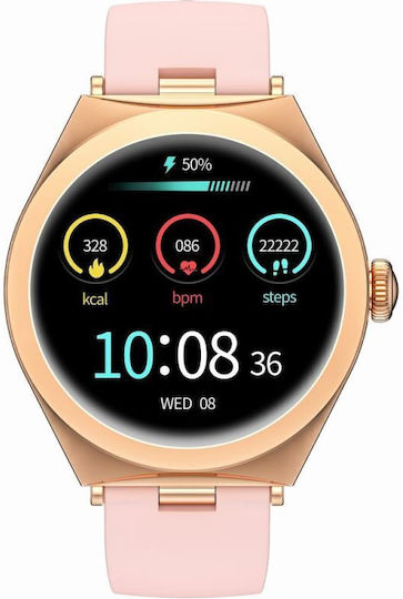 Gravity Gt25 Smartwatch Rose Gold 1.27" Tft