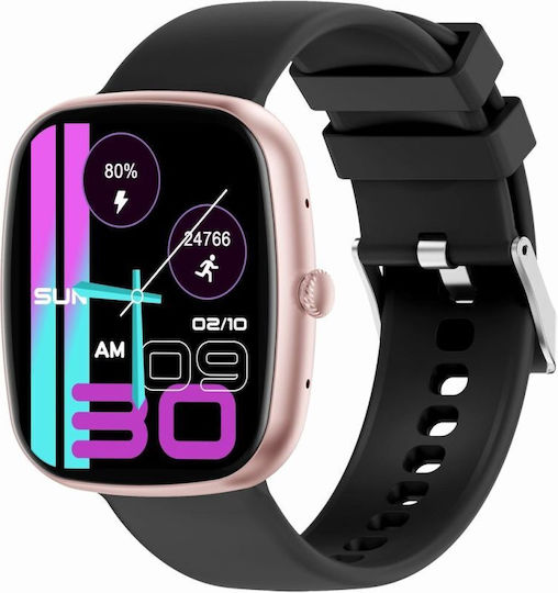 Gravity Gt18-1 Smartwatch Pink + Black Strap