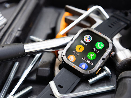 AGM Legion 3 Αδιάβροχο Smartwatch με Παλμογράφο (Μαύρο)