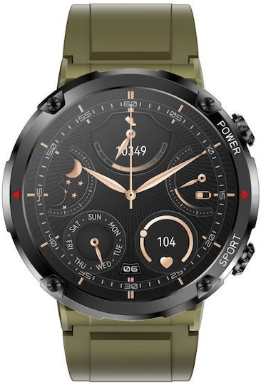 Εξυπνο Ρολοϊ Gravity Ζεγαρεκ Μεινσκι Smartwatch Gravity Gt21-7 Χακι Χακι Bk