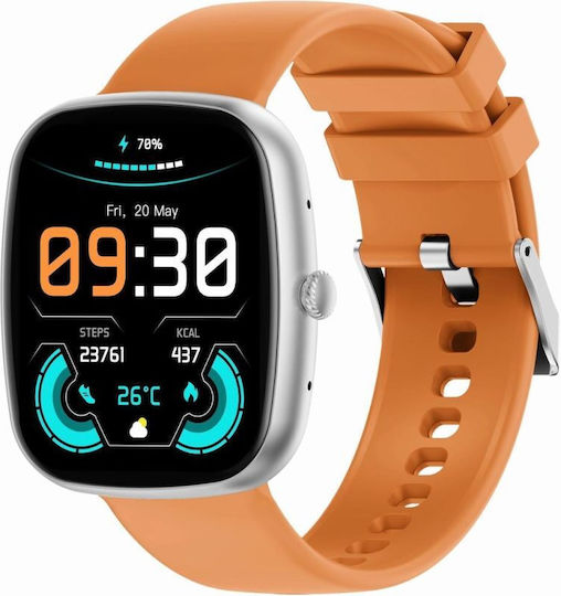 Gravity Gt18-4 Smartwatch Orange Black Strap