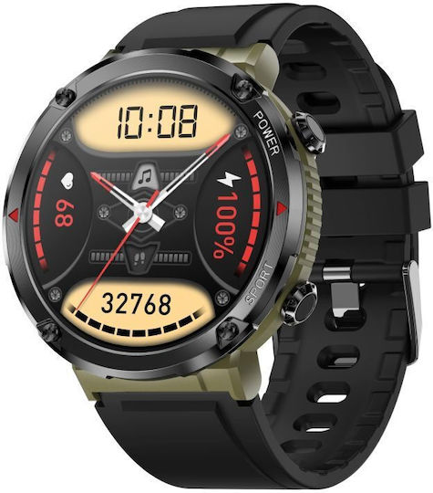 Εξυπνο Ρολοϊ Gravity Ζεγαρεκ Μεινσκι Smartwatch Gravity Gt21-7 Χακι Χακι Bk