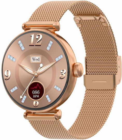 Smartwatch Gravity Rose Gold Black 2 Straps Gt26-3
