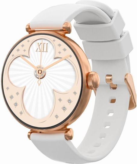 Smartwatch Gravity Rose Gold White 2 Straps Gt26-2