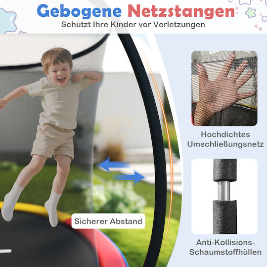 Costway TW10142CL Trampolin Für Draußen Mit Durchmesser 366cm Mit Netz Und Leiter