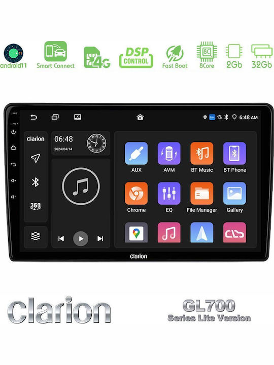Clarion Gl700 Lite Series 8core Android11 2+32gb Honda Fr-v 2004-2009 Navigation Multimedia Tablet 10" Carplay + & Android Auto