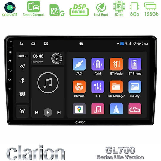 Clarion Gl700 Lite Series 8core Android11 6+128gb Honda Fr-v 2004-2009 Navigație Multimedia Tabletă 10" Apple CarPlay + Android Auto