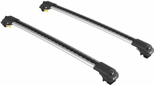 Turtle Aluminum Car Roof Bars Air1 for BMW X5 2000 2006 Set with Roof Rack Legs Silver