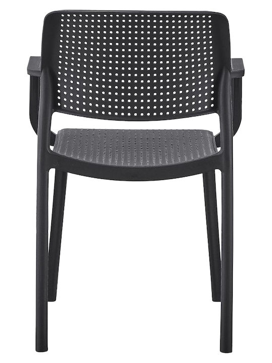 Gartenstühle Polypropylen CALORA Schwarz 55x54.5x83cm