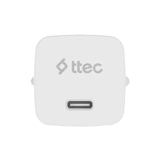 TTEC Wireless Charger GaN With USB-C Port 45W Power Delivery White SmartCharger