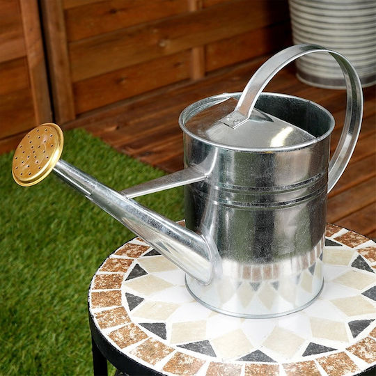 Capacity Plastic Watering Can 1.9lt Silver