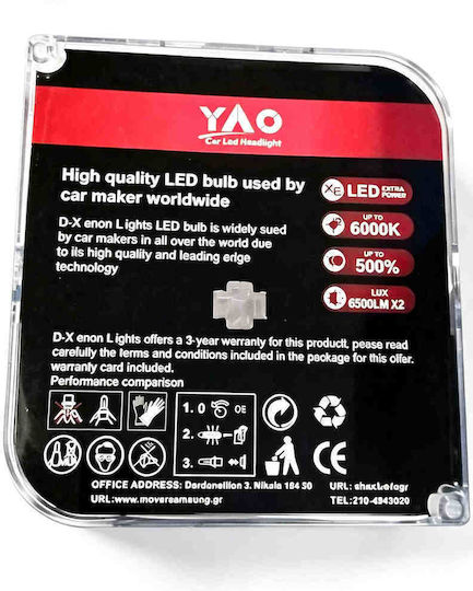 Mover Samsung Λάμπες Αυτοκινήτου H4 Canbus LED 6500K Ψυχρό Λευκό 30W 2τμχ