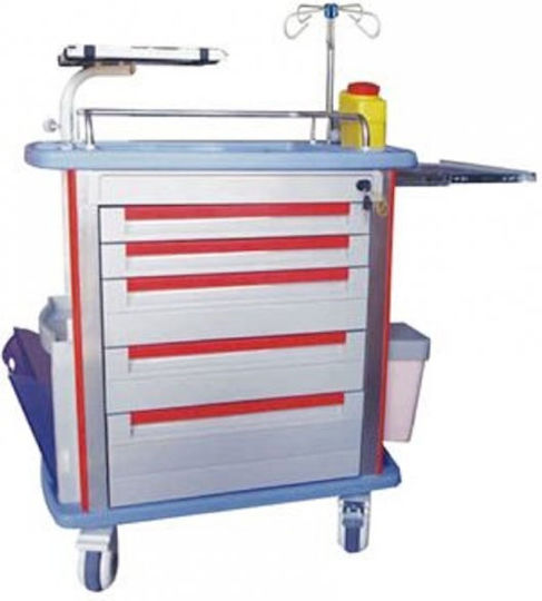 Τροχήλατο Τραπεζάκι Nursing W75xD48xH92cm ABS-25