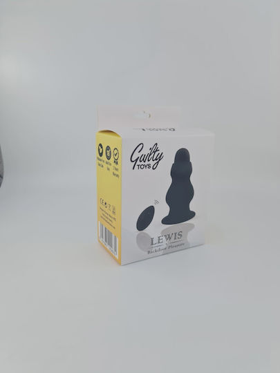 Guilty Toys Dop Anal cu Funcție Wireless și Vibrație Neagră