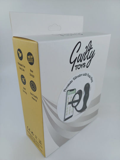 Guilty Toys Πρωκτικός Δονητής με Δυνατότητα Ασύρματης Λειτουργίας Μαύρος