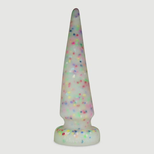 Large Silicone Anal Dildo Colon Tickler Platinum Silicone Large Anal Dildo 41 Cm Confetti