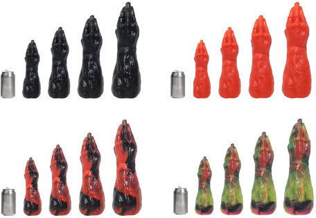 Μεγάλο Χέρι Fisting Σιλικόνης Large Platinum Silicone Fisting Hand 35,5 Cm Μαύρο