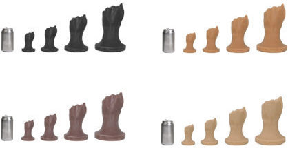 Μπουνιά Fisting Σιλικόνης Closed Fist Large Platinum Silicone Fisting Dildo 18 Cm Καφέ