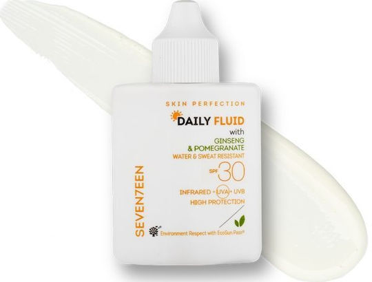 Seventeen Daily Fluid Αδιάβροχη Αντηλιακή Λοσιόν Προσώπου SPF30 με Χρώμα 35ml
