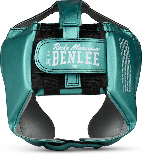 Benlee Mike Kids Open Face Boxing Helmet Made Of Synthetic Leather Green