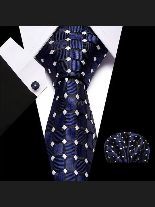 Set Herren Krawatten Seide in Blau Farbe