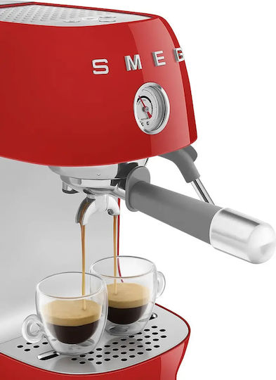 Smeg Μηχανή Espresso 1650W Πίεσης 15bar ECF03RDEU