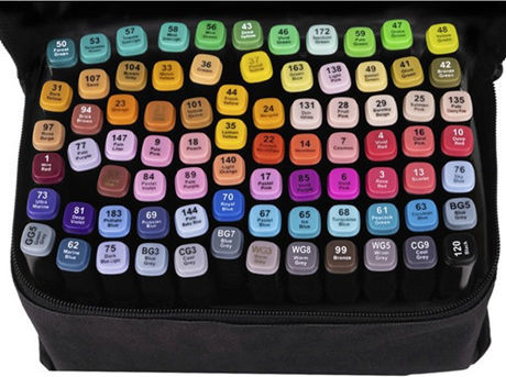 Μαρκαδόροι Αλκοόλης Multicolor 3mm Σετ 80 χρώματα