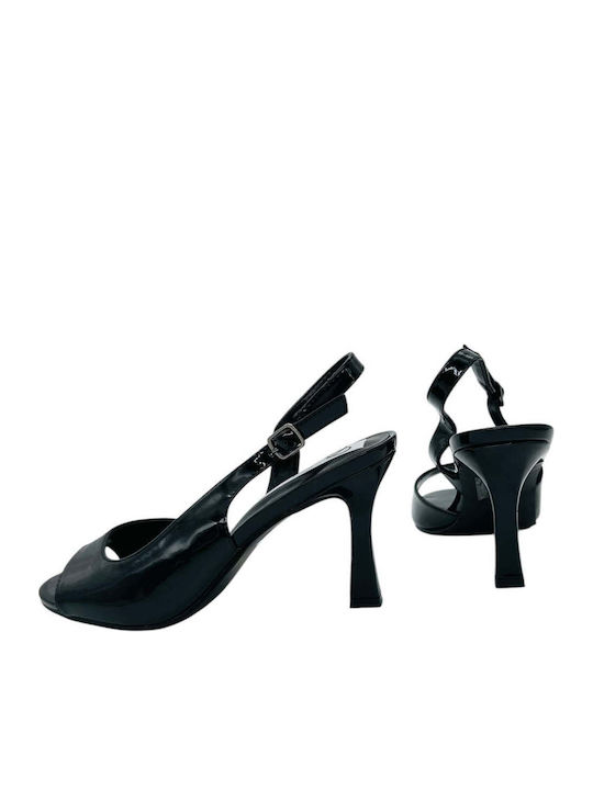 Patent Leather Black Sandals