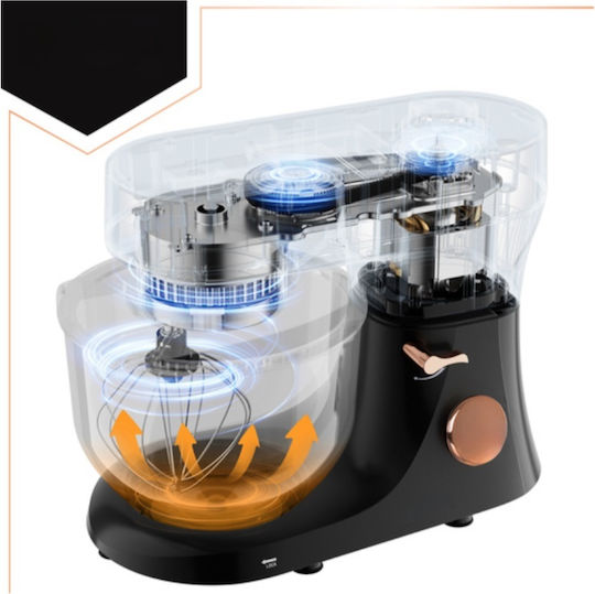 Küchenmaschine 2000W mit Rostfreien Schüssel 5,7lt