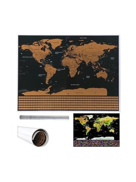 Scratch-off World Map Accessories 82 X 59 Cm Black Scratch-off World Map Accessories 82 X 59 Cm Black