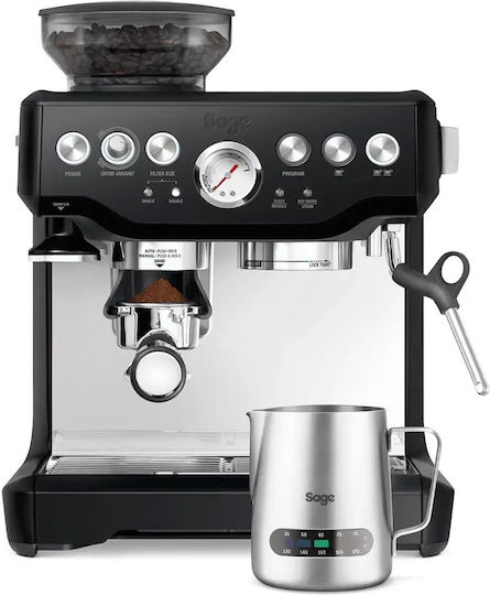 Sage The Barista Express Ses875btr Αυτόματη Μηχανή Espresso 1850W Πίεσης 15bar για Cappuccino με Μύλο Άλεσης Πράσινη