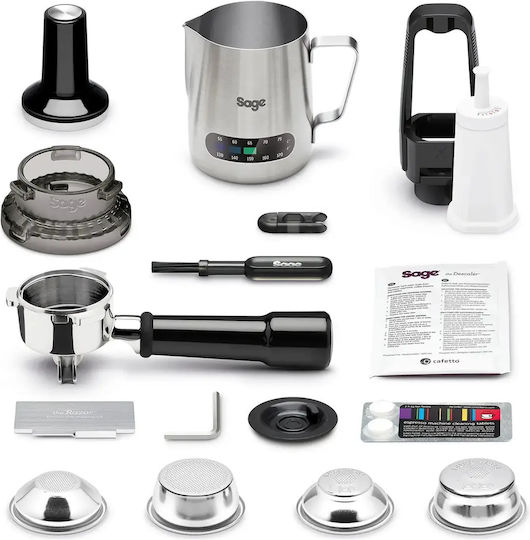 Sage The Barista Express Ses875btr Αυτόματη Μηχανή Espresso 1850W Πίεσης 15bar για Cappuccino με Μύλο Άλεσης Πράσινη