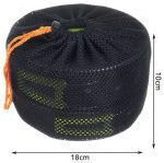 Set Accesorii Gătit Camping Oțel Inoxidabil Durabil Negru Kesnup