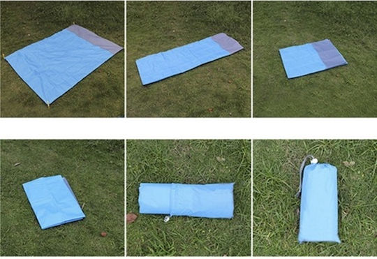 Pătură De Plajă Picnic Xxl 208 X 208 Cm Albastru Gri