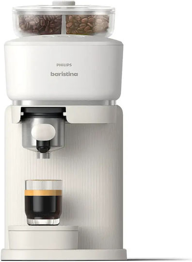 Philips Baristina Mașină Automată de Espresso 1550W Presiune 16bar cu Râșniță de Măcinare Albă BAR320/00