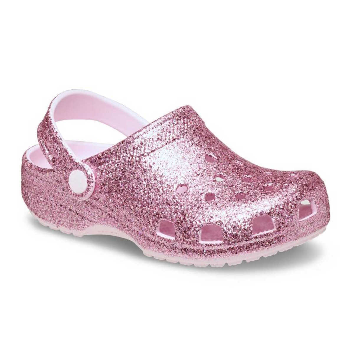 Crocs Glitter Sabot Anatomici de Plajă pentru Copii Roz 211940-6ZW