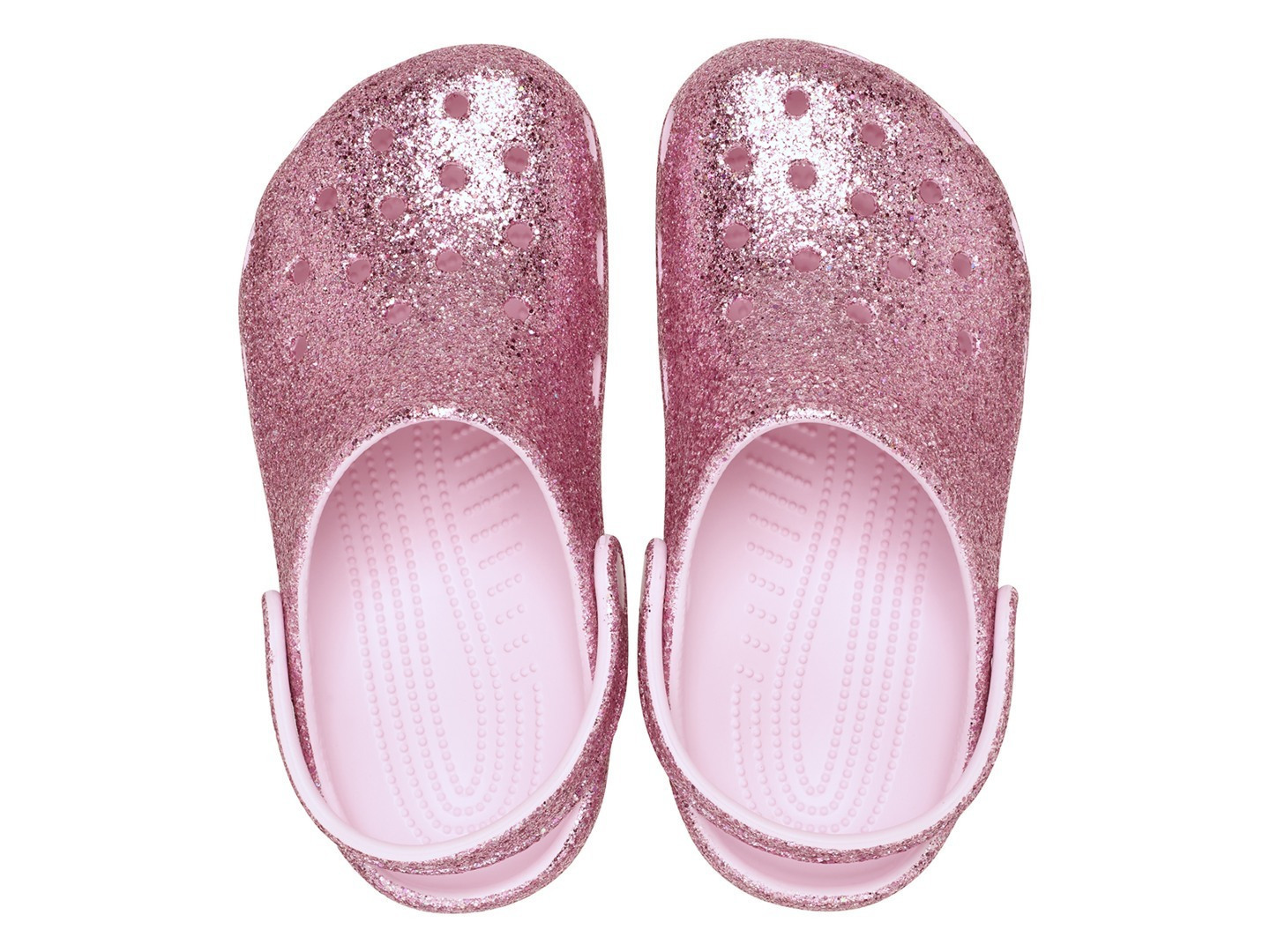 Crocs Glitter Sabot Anatomici de Plajă pentru Copii Roz 211940-6ZW