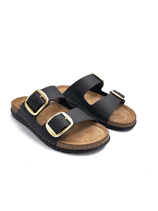 Sandale Casual Damă Din Piele Negre
