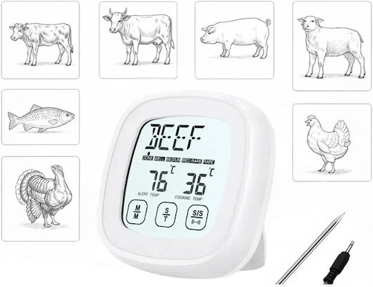 Verk Group Digital Cooking Thermometer with Probe 09242_B
