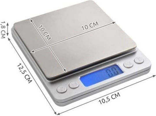 Digital Kitchen Scale up to 2kg Silver