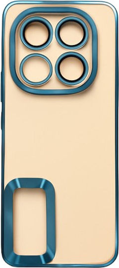 Forcell Xiaomi Redmi Note 14 Pro Plus 5g Glam Silicone Frame Case Transparent Blue