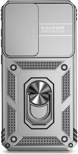 Forcell Samsung Galaxy A55 5g A35 5g Sliding Camshield Holder Θήκη Σκληρή Silver