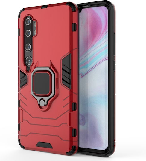Forcell Xiaomi Mi Note 10 10 Pro Магнитен Пръстен Калъф Твърд Червен