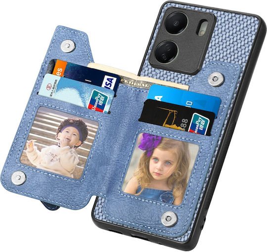 Forcell Xiaomi Poco C65 Xiaomi Redmi 13C 4G Flip Zipper Wallet Hard Case Blue