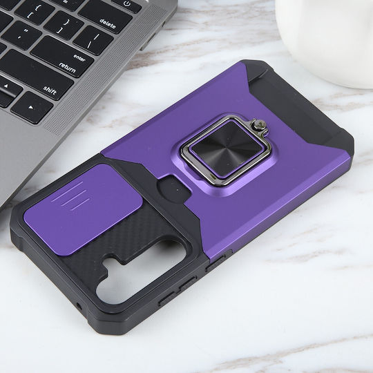 Forcell Samsung Galaxy A55 5g Camera Shield & Stand Husă Rigidă Mov
