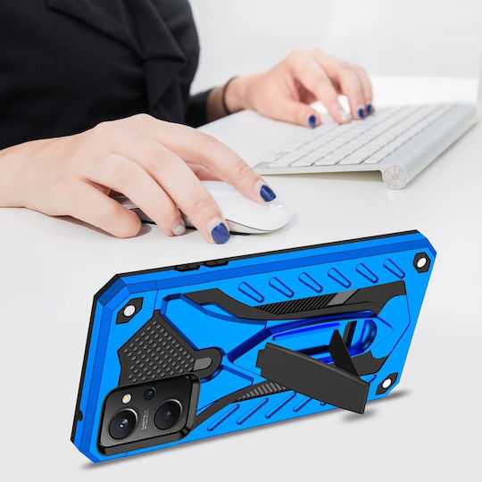 Forcell Realme 9i Armor Stand Твърд Калъф Син