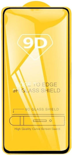 Realme C11 Mobile Screen Protector Black Full Glue 9D Full Screen Tempered Glass Black
