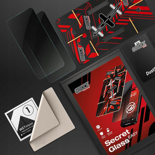 Set 2 Grizzglass Secretglass Easy Privacy Tempered Glass Screen Protectors Installation Kit Included Compatible Samsung Galaxy M35 Black