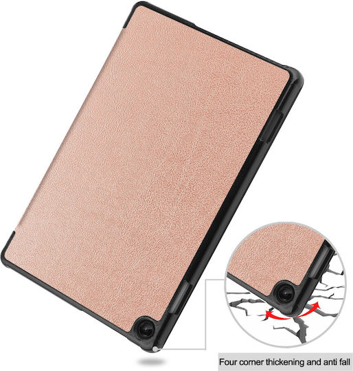 Θήκη Lenovo Tab M10 10.1" 3rd Gen Ροζ-χρυσό Custer Texture 3-fold Holder Tablet Case Rose Gold
